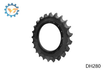 Excavator Track Sprocket Black Color DH220 DAEWOO Drive Wheel Replacement