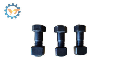 Heavy Duty Excavator SpareParts Black Bolts And Nuts Grade 12.9