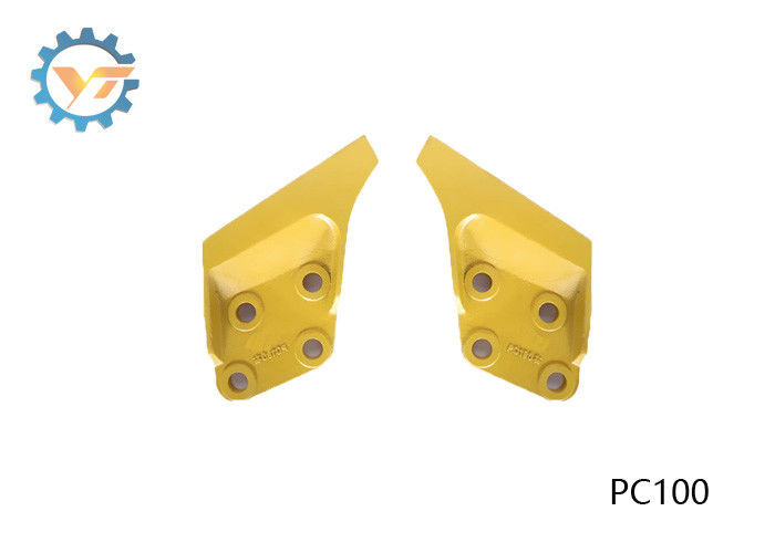 PC100 KOMATSU Bucket Side Cutter Replacement Yellow Color For Heavy Machinery
