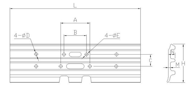 25MnB Steel  Track Shoes With High Strength Heat Treatment Material 0
